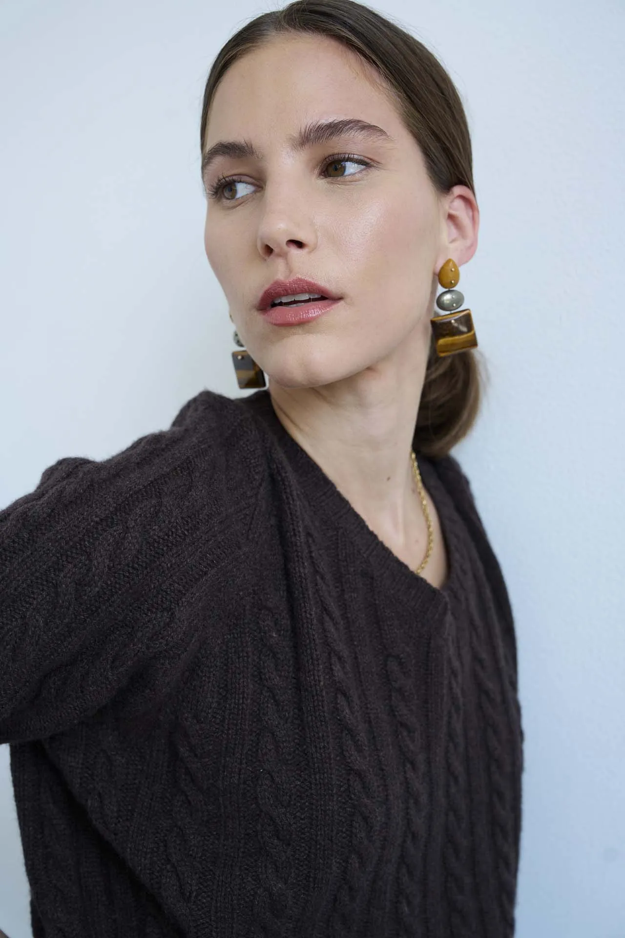 The Cable V Fave in Mud sold by Jamie Haller product image thumbnail 2