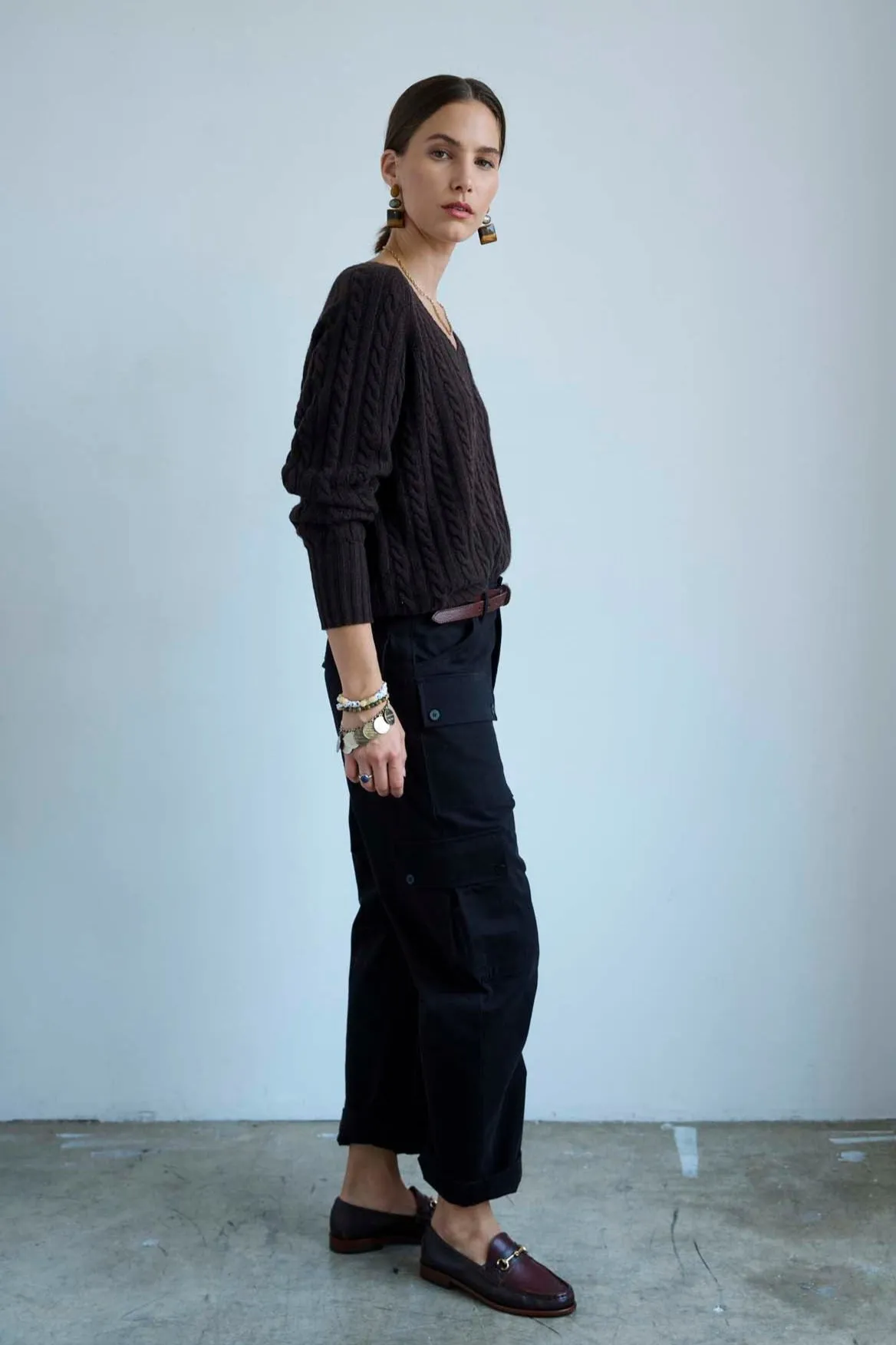 The Cable V Fave in Mud sold by Jamie Haller product image thumbnail 4