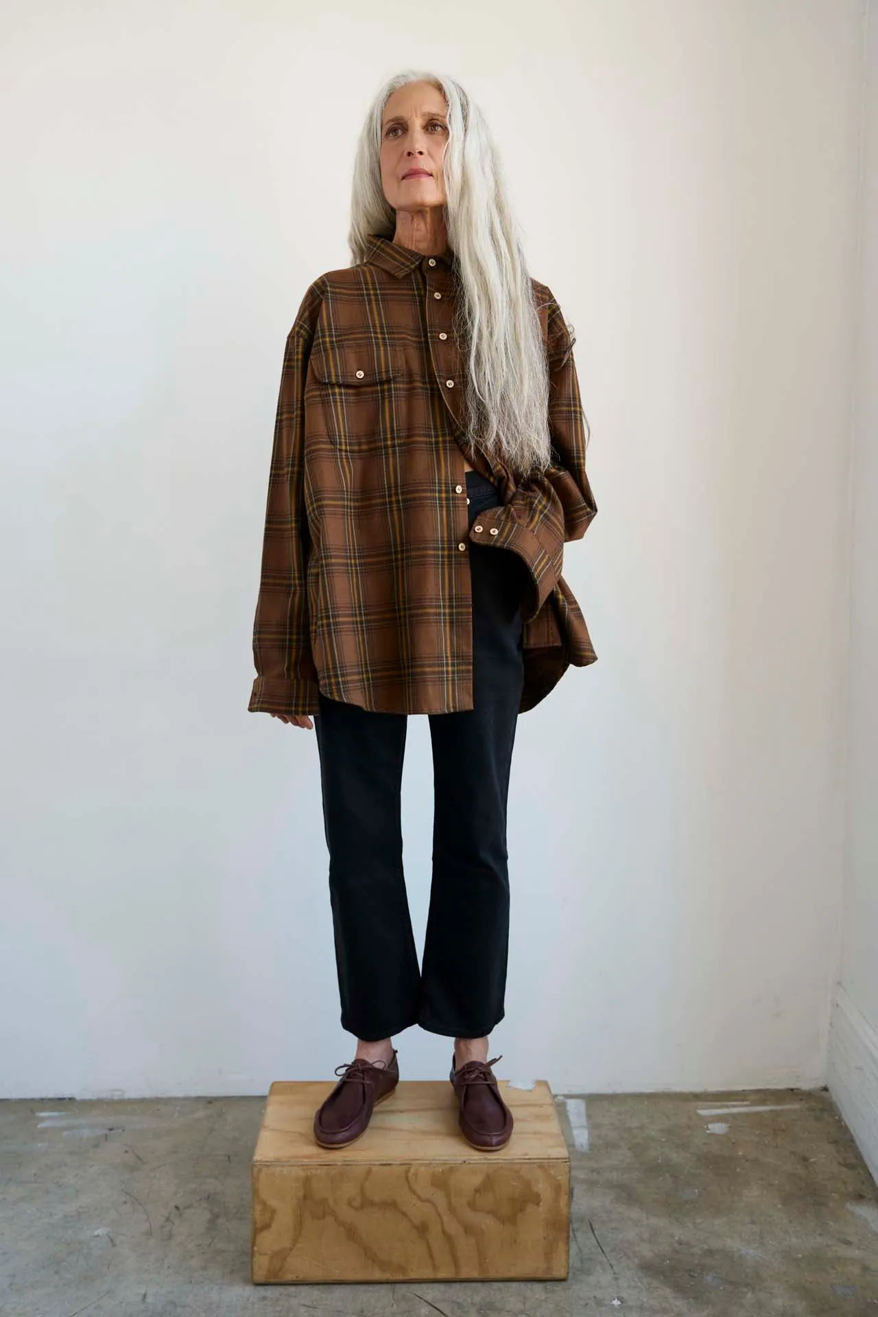 The Big Shirt Flannel in Browns sold by Jamie Haller product image thumbnail 2