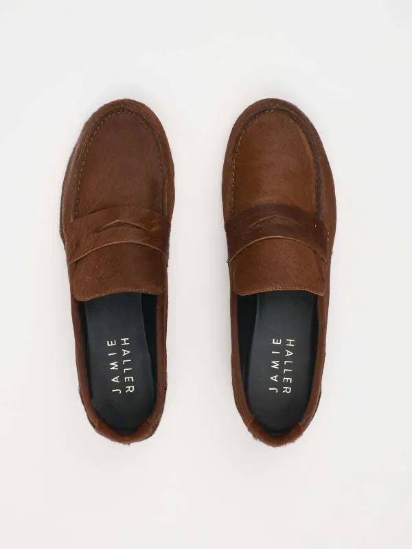 The Penny Loafer in Rosewood Ponyhair sold by Jamie Haller
