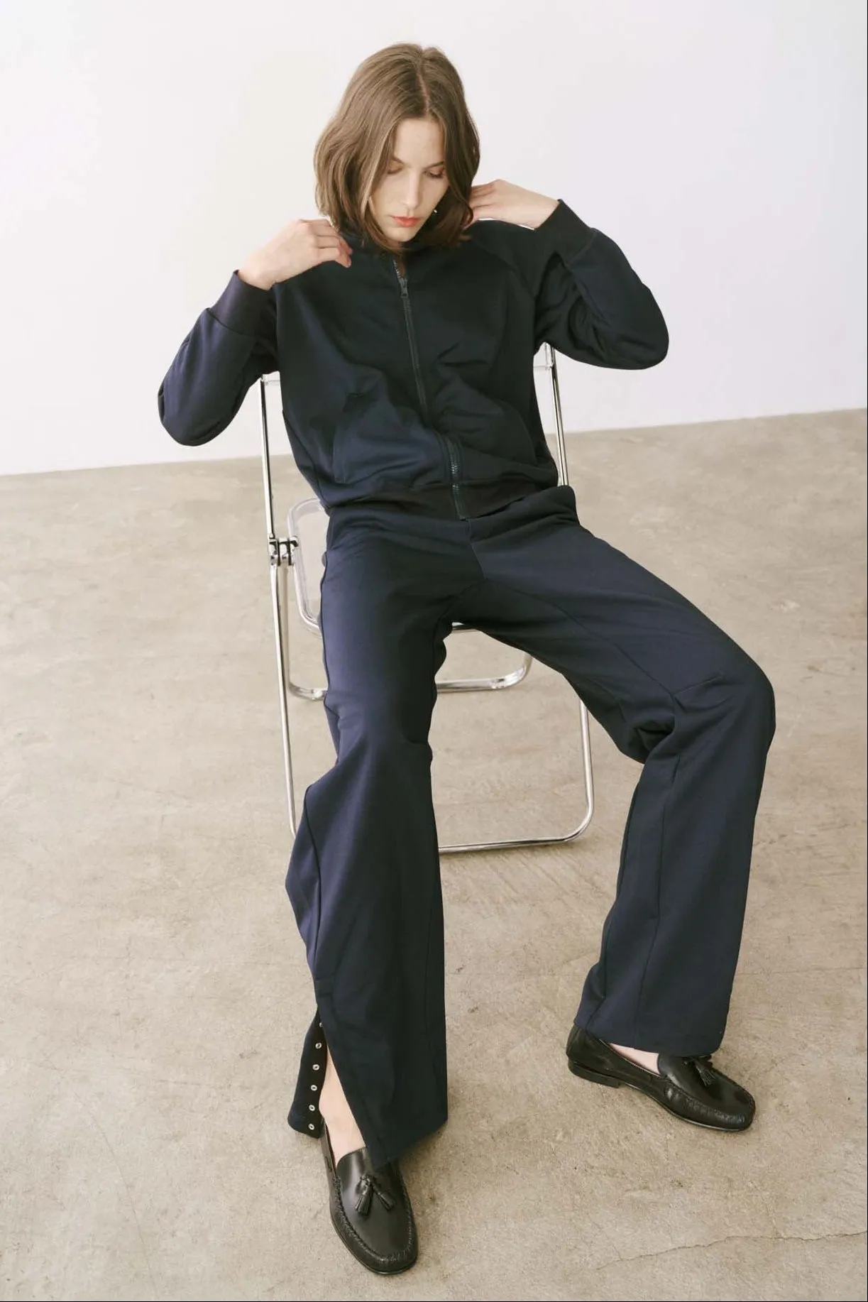 The Track Snap Pant in Deep Navy sold by Jamie Haller product image thumbnail 3