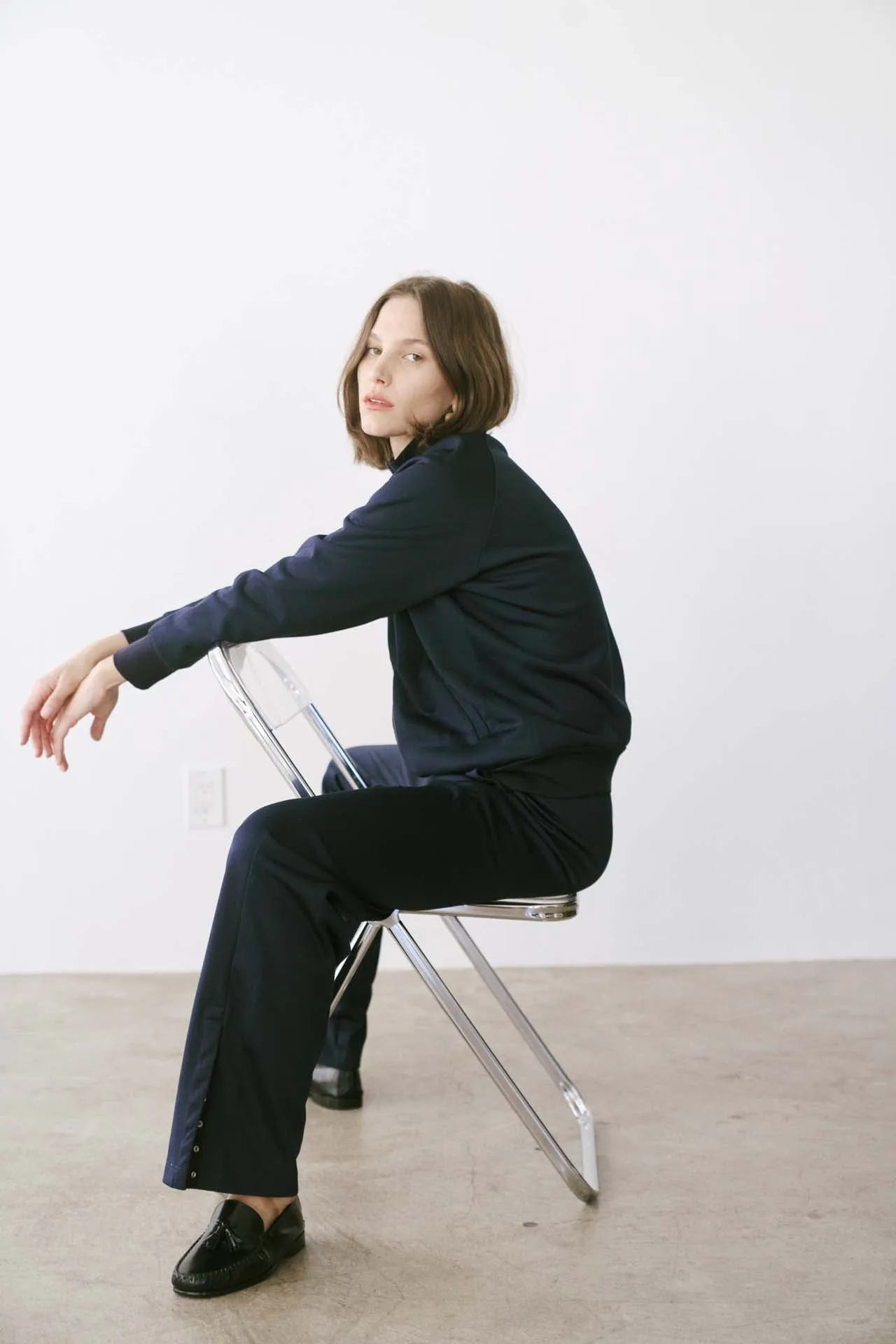 The Track Snap Pant in Deep Navy sold by Jamie Haller product image thumbnail 5