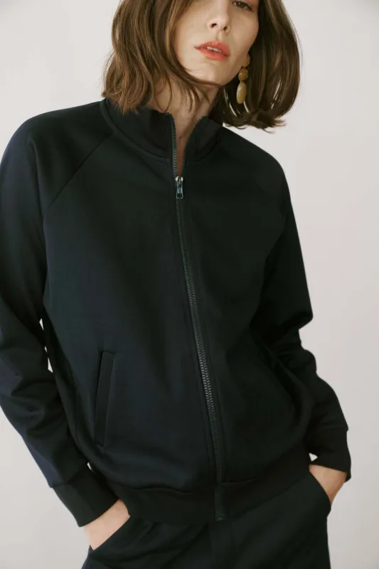 The Track Jacket in Deep Navy made by Jamie Haller