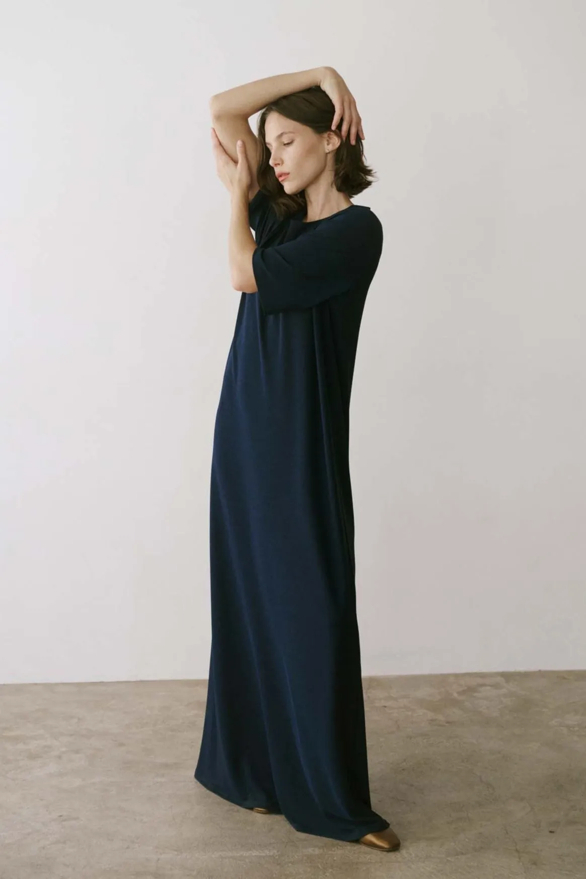 The Goddess Dress in Blue Lame sold by Jamie Haller product image thumbnail 2