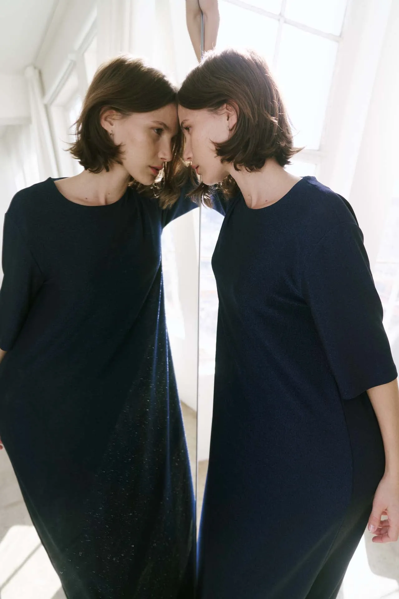 The Goddess Dress in Blue Lame sold by Jamie Haller product image thumbnail 4