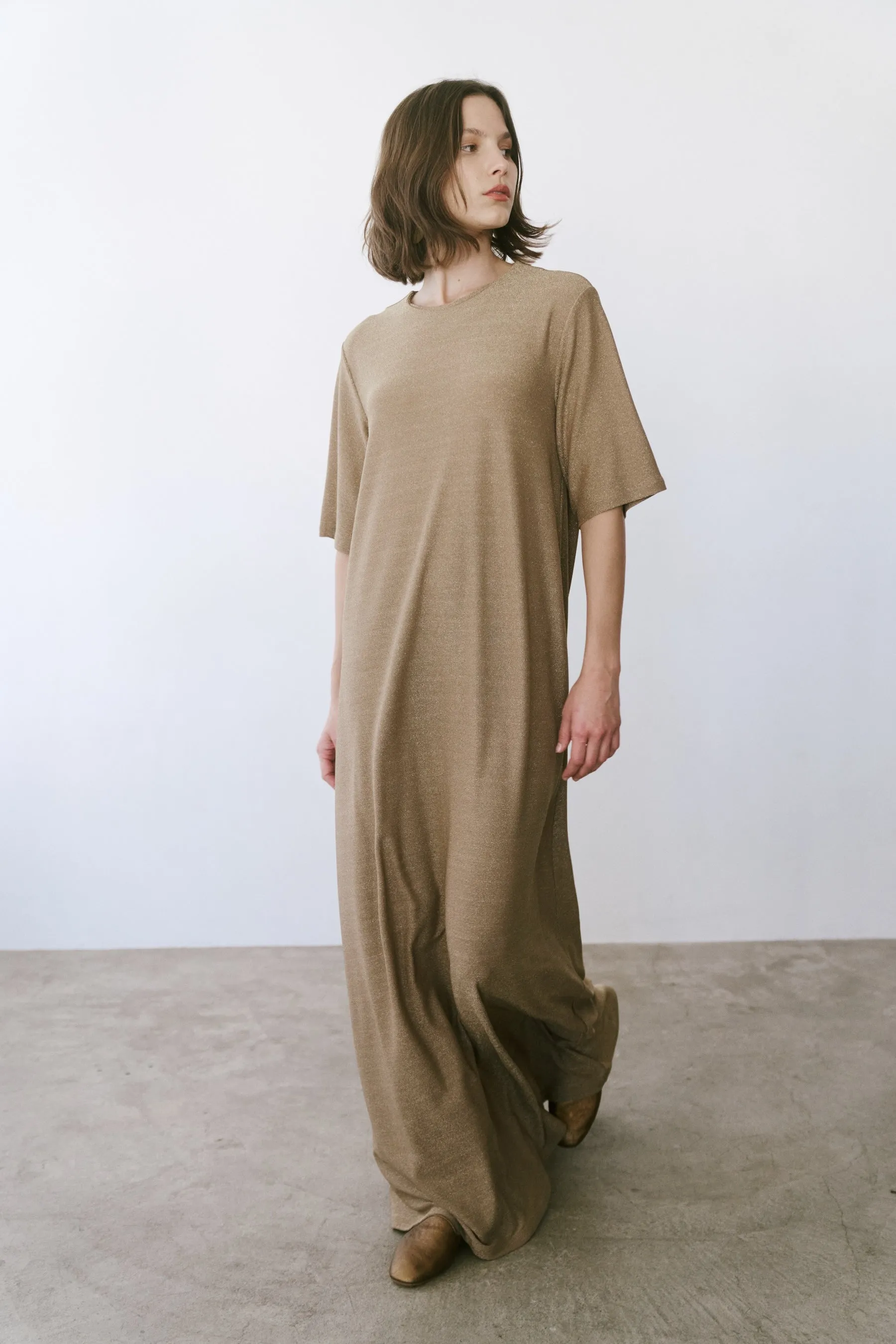 The Goddess Dress in Gold Lame sold by Jamie Haller product image thumbnail 4
