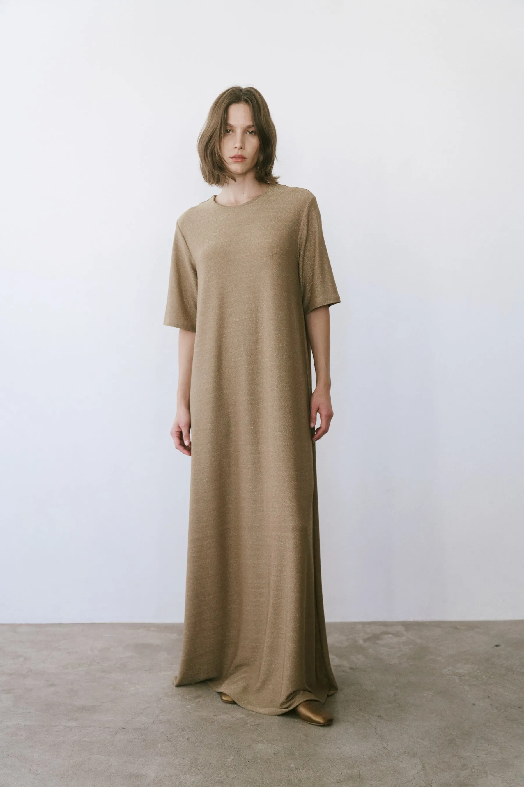 The Goddess Dress in Gold Lame sold by Jamie Haller product image thumbnail 3