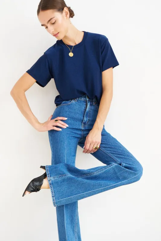 The Chameleon Tee in Blue Lame sold by Jamie Haller