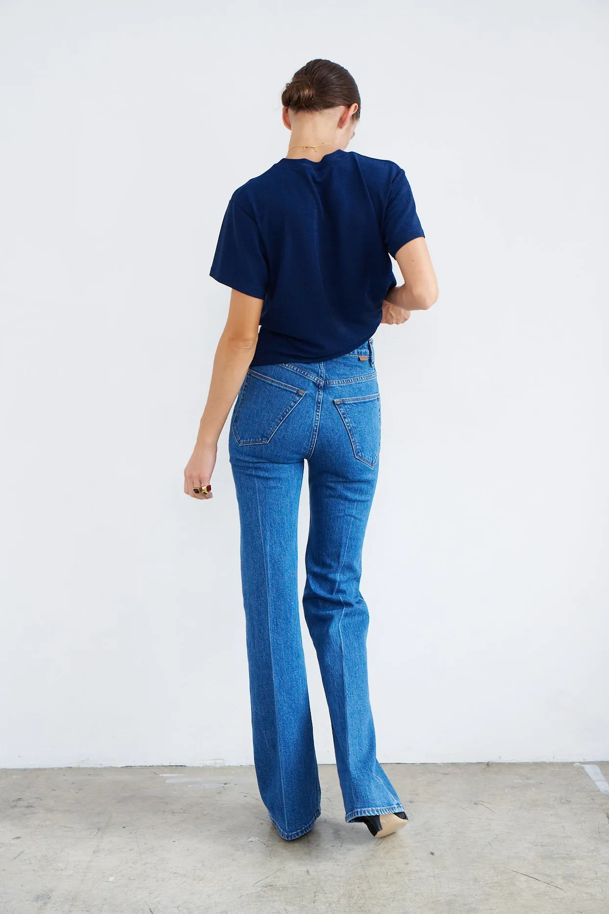 The Chameleon Tee in Blue Lame sold by Jamie Haller product image thumbnail 4