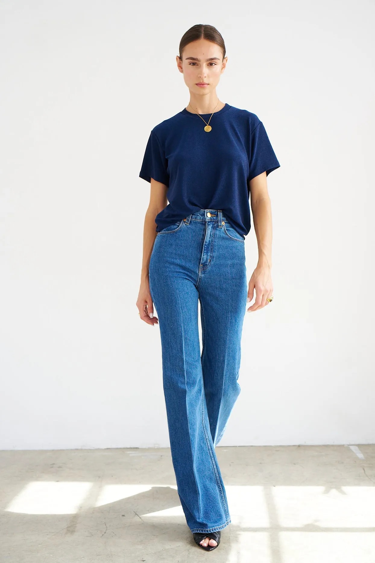 The Chameleon Tee in Blue Lame sold by Jamie Haller product image thumbnail 2
