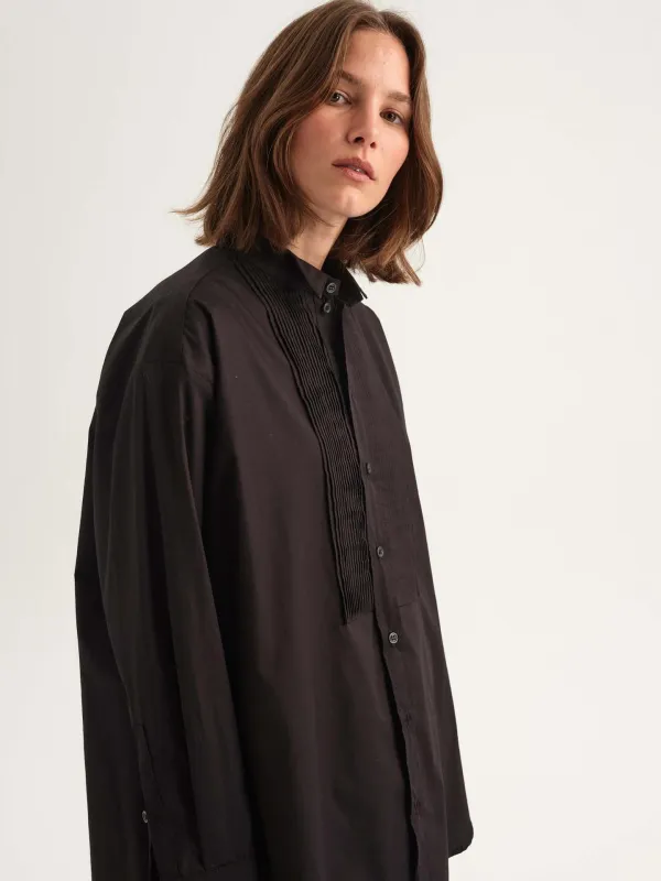 The Tuck Shirt in Black sold by Jamie Haller
