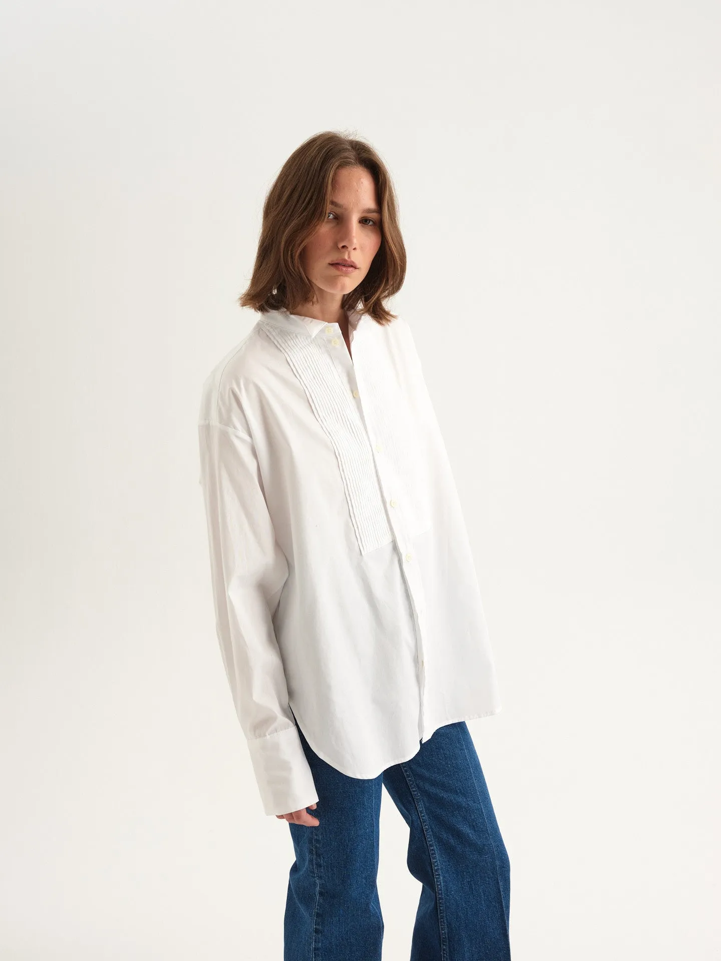 The Tuck Shirt in White sold by Jamie Haller product image thumbnail 4
