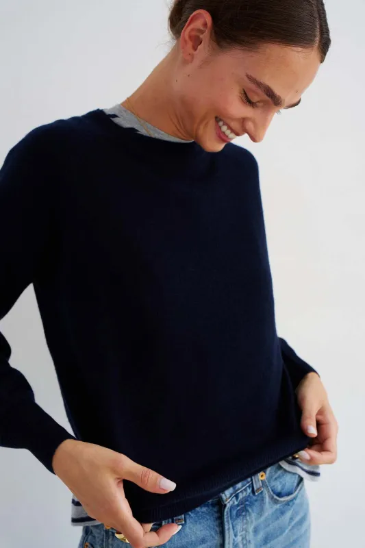 The Cashmere Crew in Navy sold by Jamie Haller