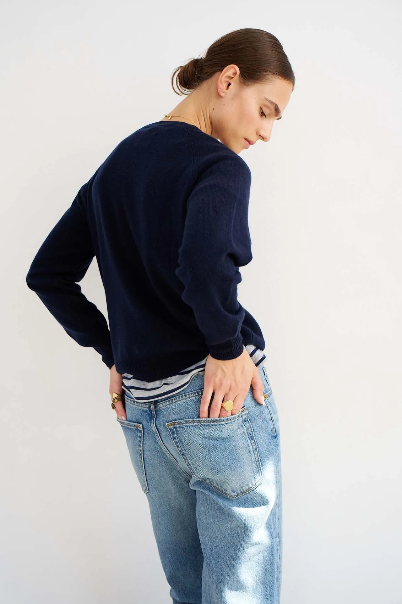 The Cashmere Crew in Navy sold by Jamie Haller product image thumbnail 4