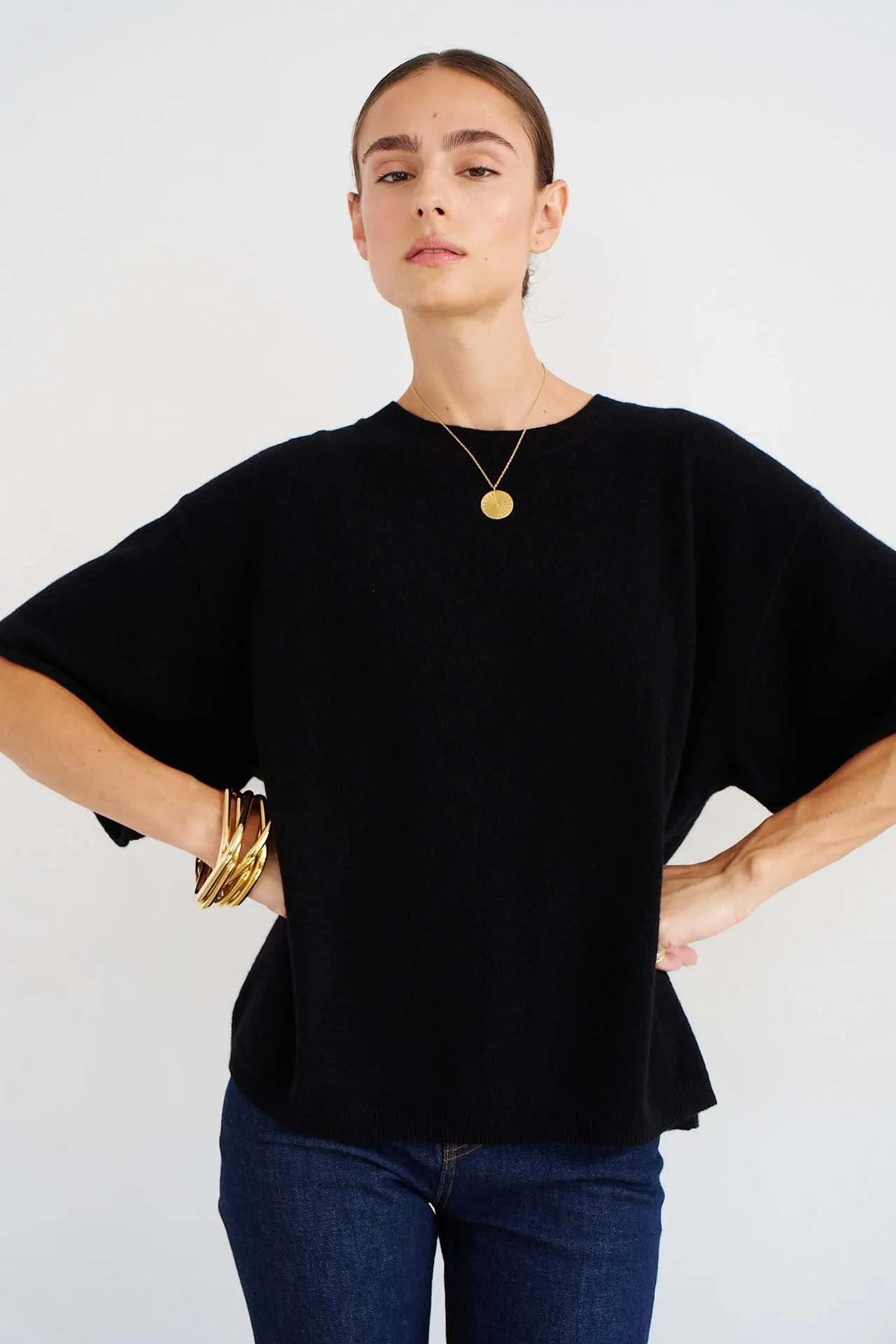 The Cashmere Tee in Black sold by Jamie Haller product image thumbnail 3