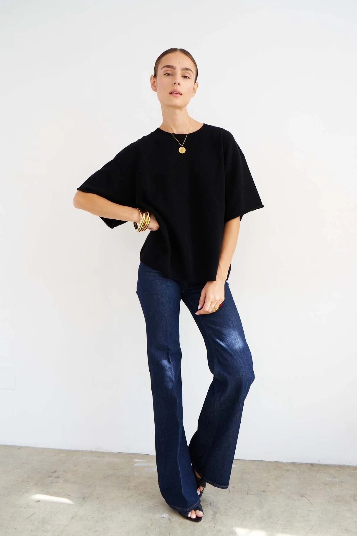 The Cashmere Tee in Black sold by Jamie Haller product image thumbnail 4