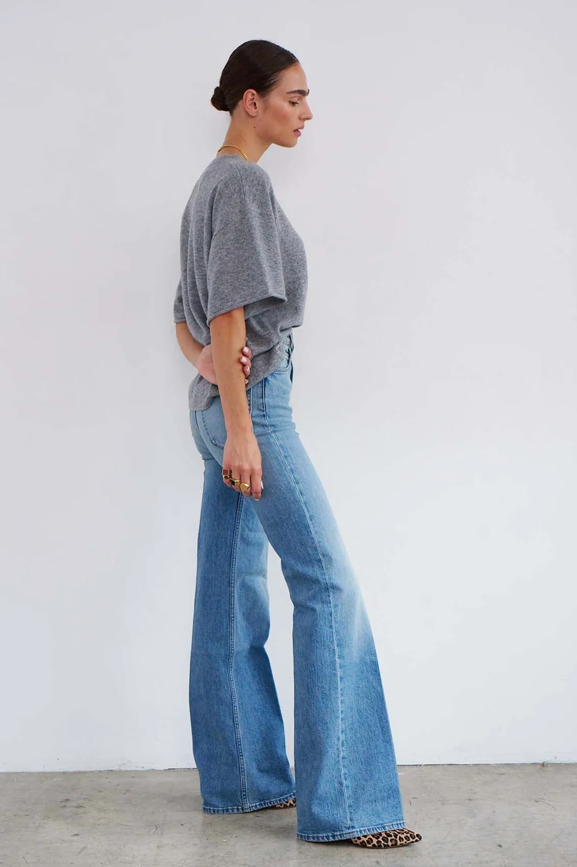 The Cashmere Tee in Light Heather sold by Jamie Haller product image thumbnail 5