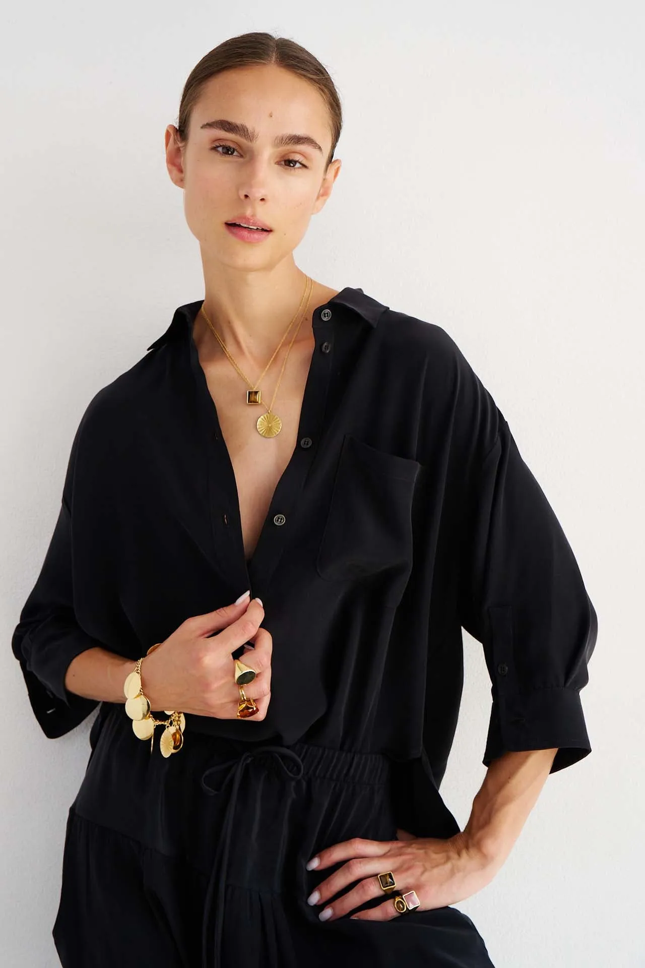 The Popover Silk in Black sold by Jamie Haller product image thumbnail 3