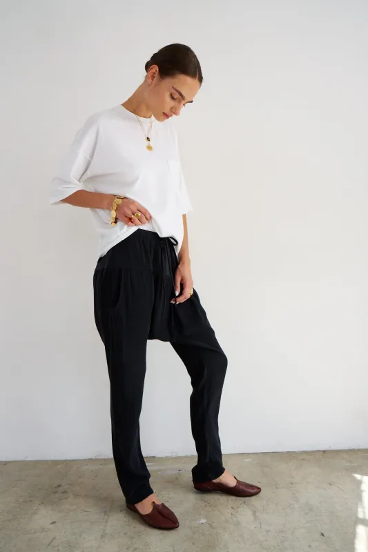 The Harem Pant Silk in Black sold by Jamie Haller