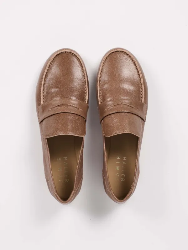 The Penny Loafer in Greige sold by Jamie Haller