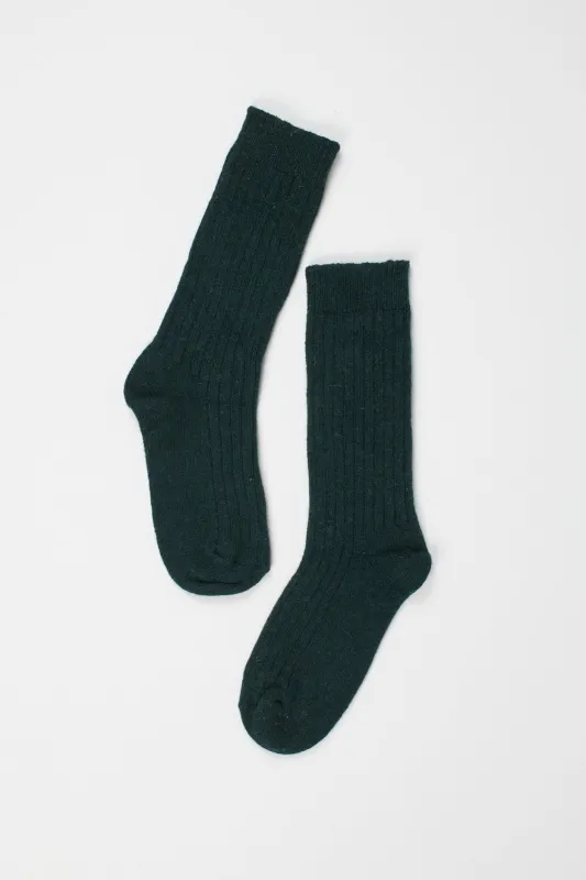 Ribbed Crew Socks in Ivy sold by Jamie Haller