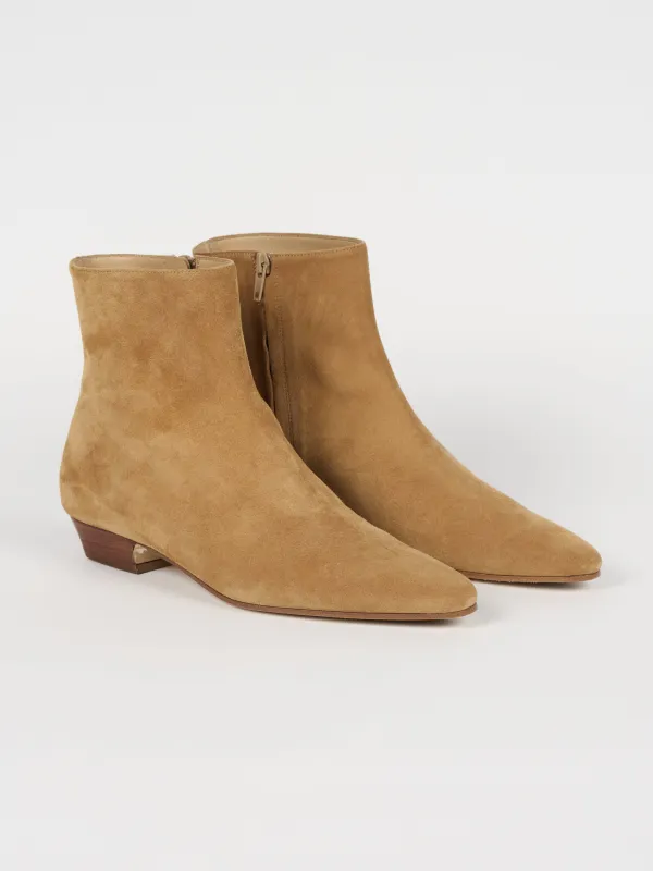 The Lennon Boot in Camel Suede sold by Jamie Haller