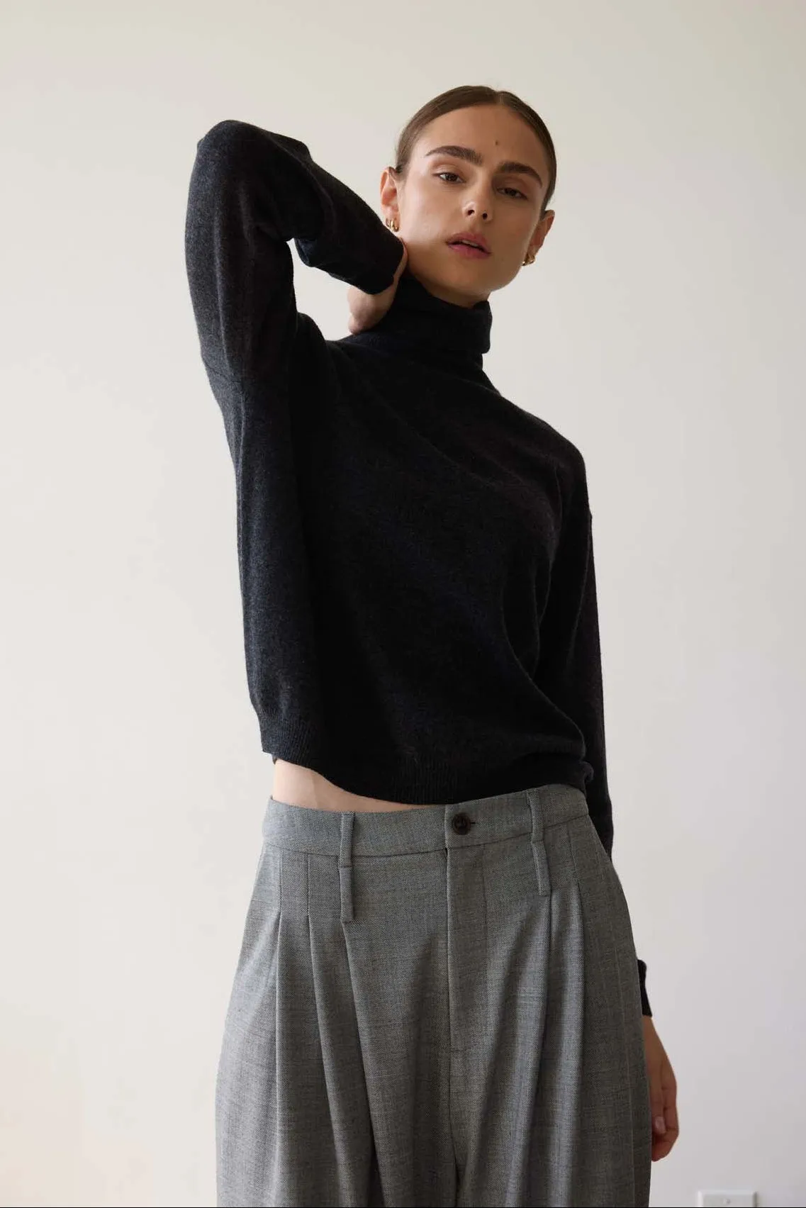 The Primm Sweater in Charcoal sold by Jamie Haller