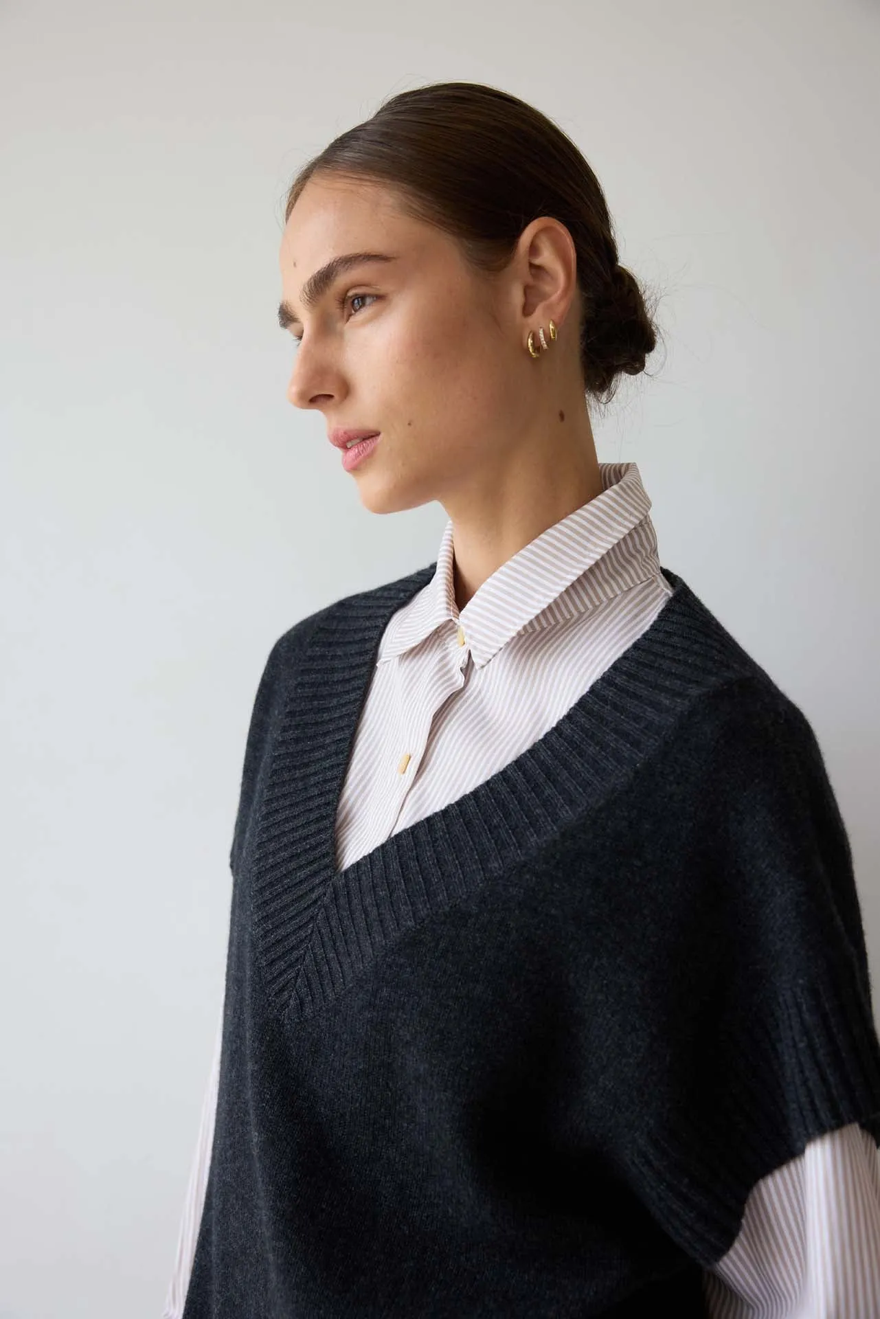 The Weekend Shirt in Tan Stripe sold by Jamie Haller product image thumbnail 5