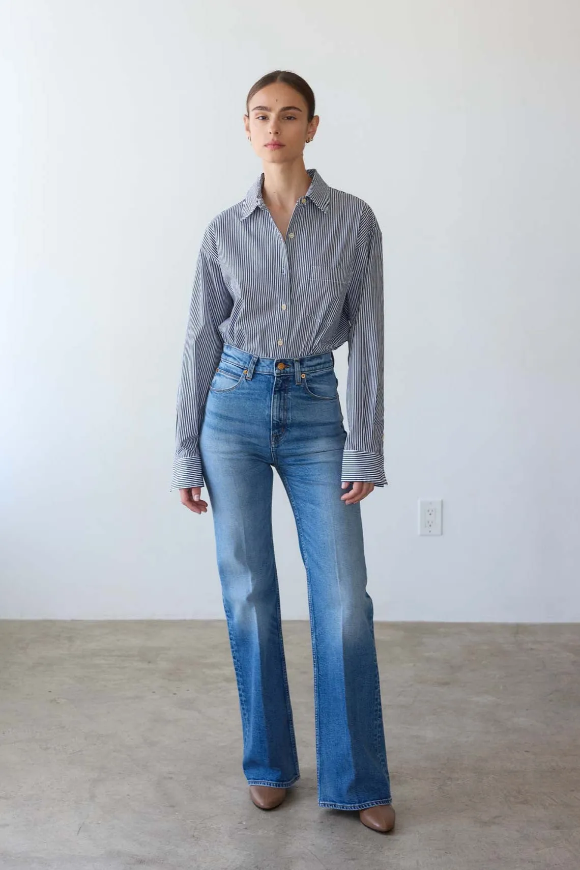 The Weekend Shirt in Black Stripe sold by Jamie Haller product image thumbnail 3