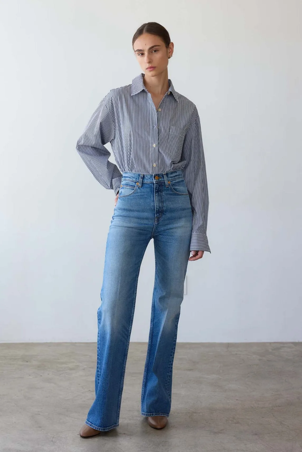 The Weekend Shirt in Black Stripe sold by Jamie Haller product image thumbnail 4