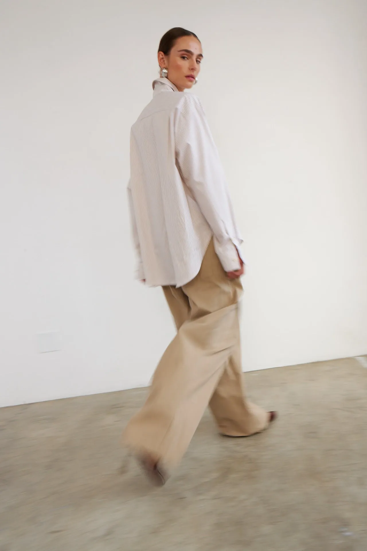 The Triple Pleat Pant in Tan sold by Jamie Haller product image thumbnail 3