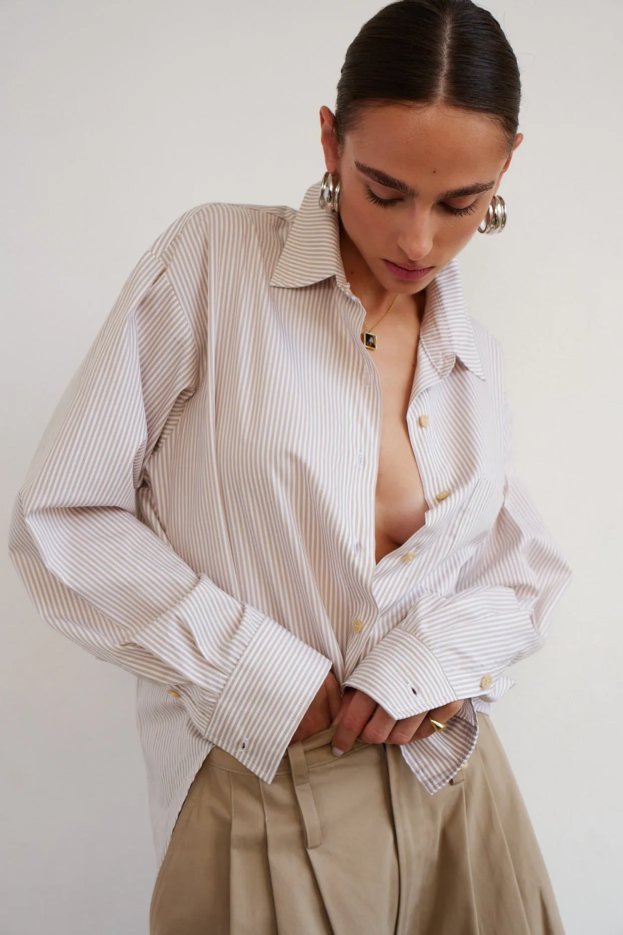 The Triple Pleat Pant in Tan sold by Jamie Haller product image thumbnail 5