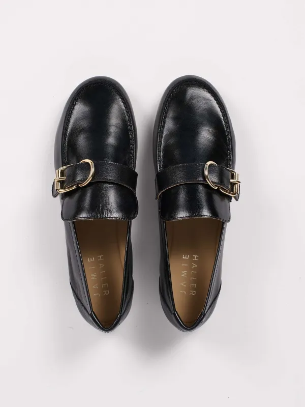 The Buckle Loafer in High Black sold by Jamie Haller