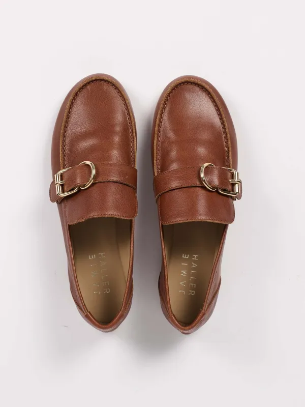 The Buckle Loafer in Brown sold by Jamie Haller