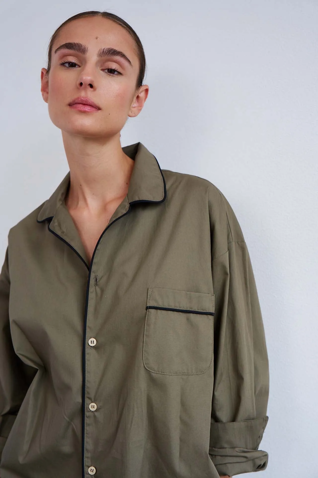 The PJ Shirt in Taupe sold by Jamie Haller product image thumbnail 4