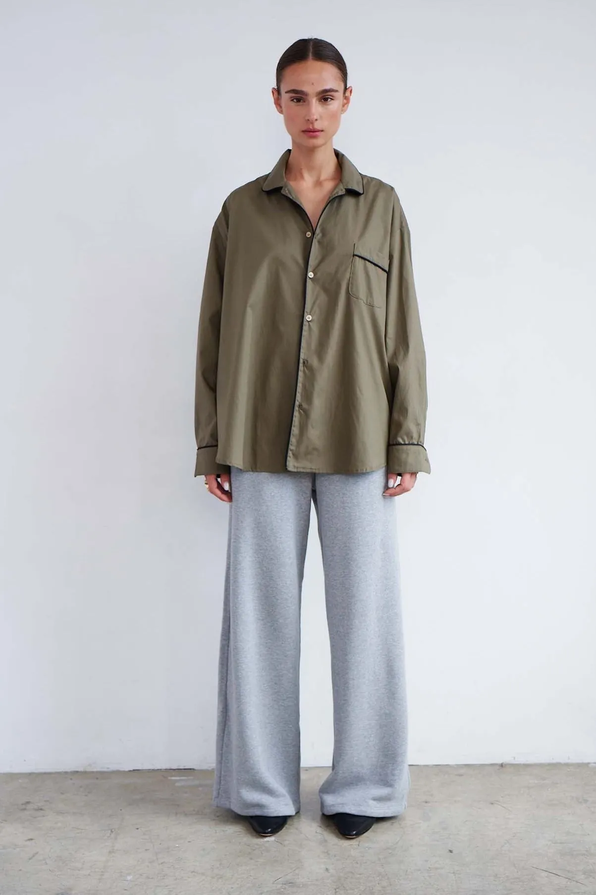 The PJ Shirt in Taupe sold by Jamie Haller product image thumbnail 3