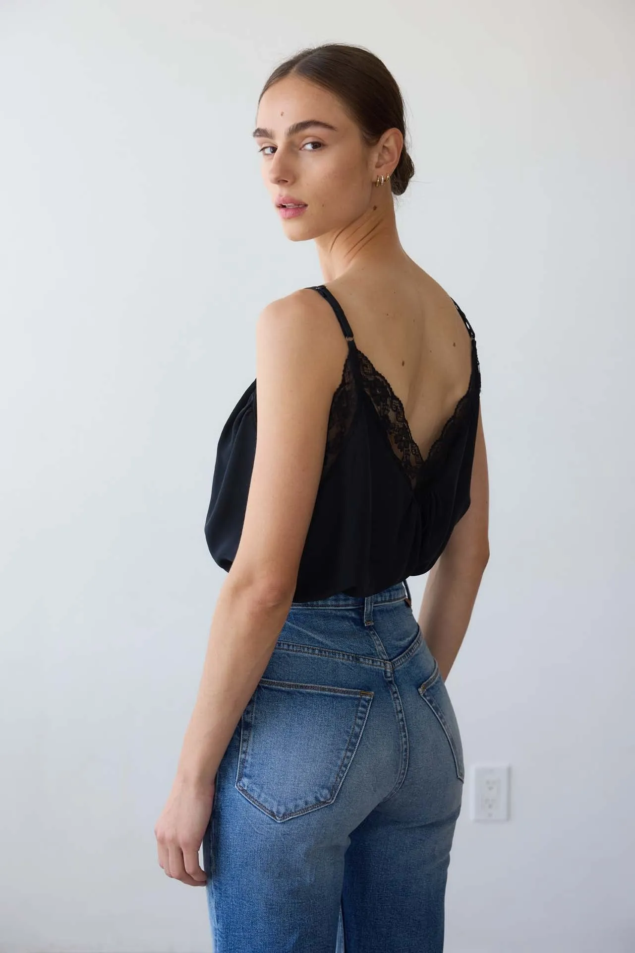 The Deep V Cami in Black sold by Jamie Haller product image thumbnail 3