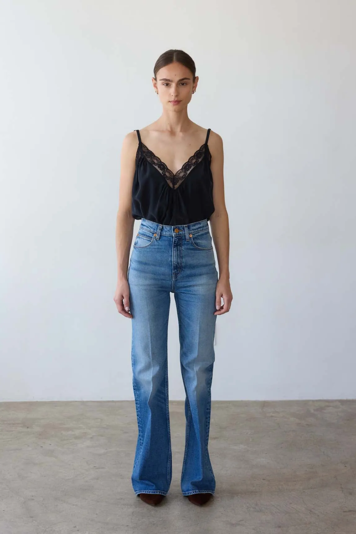 The Deep V Cami in Black sold by Jamie Haller product image thumbnail 4