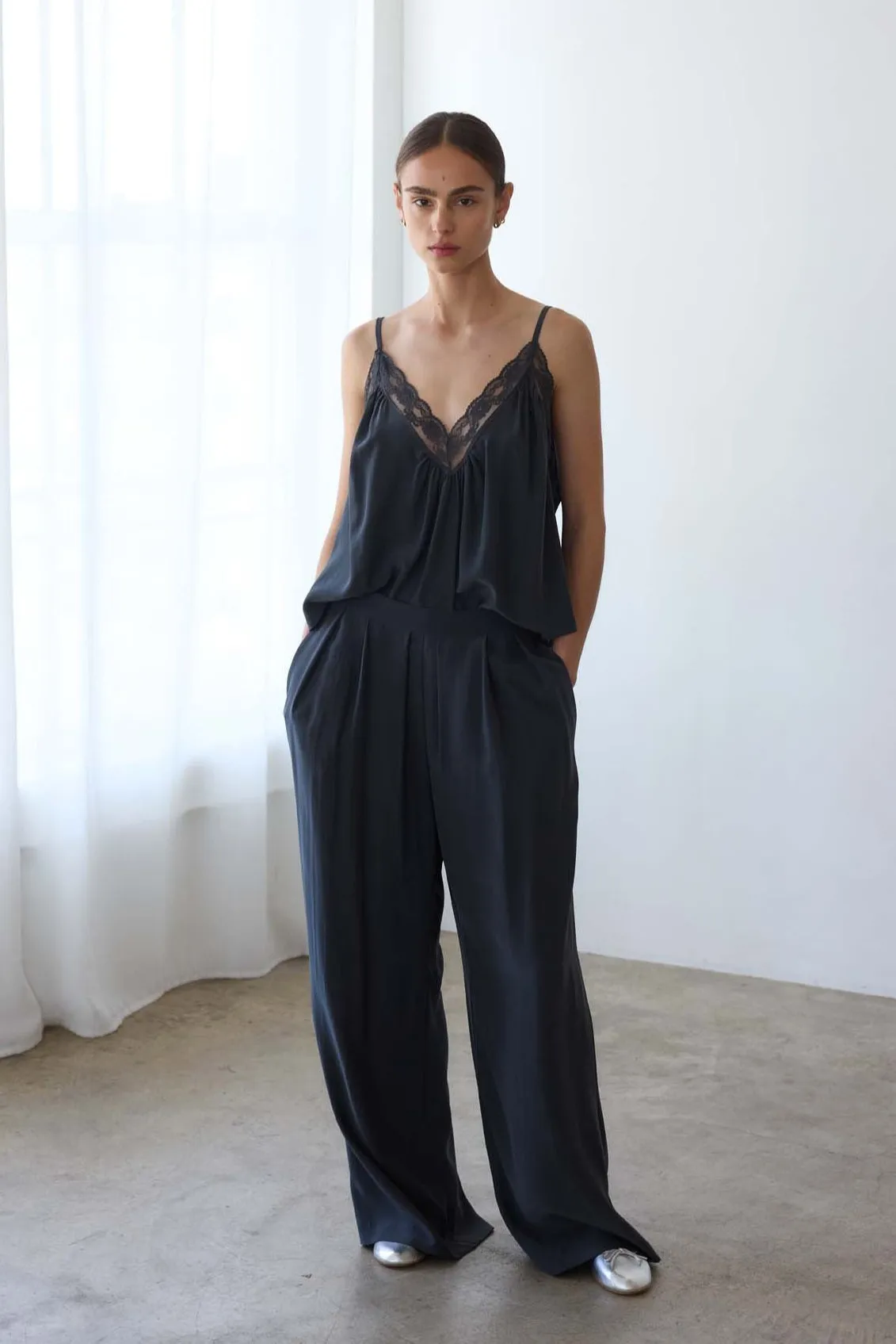 The Lounge Pant in Black sold by Jamie Haller