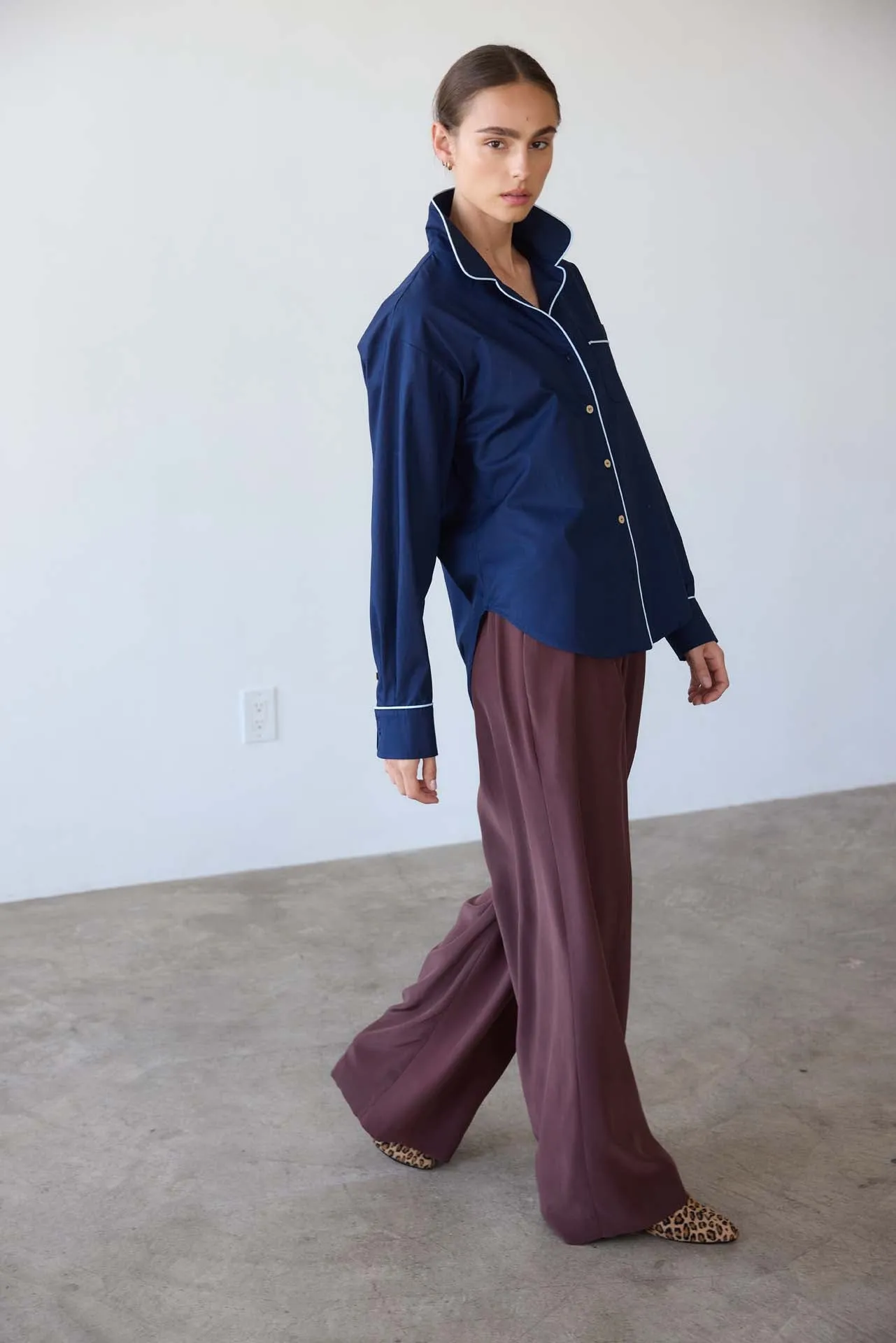 The Lounge Pant in Burgundy sold by Jamie Haller product image thumbnail 4