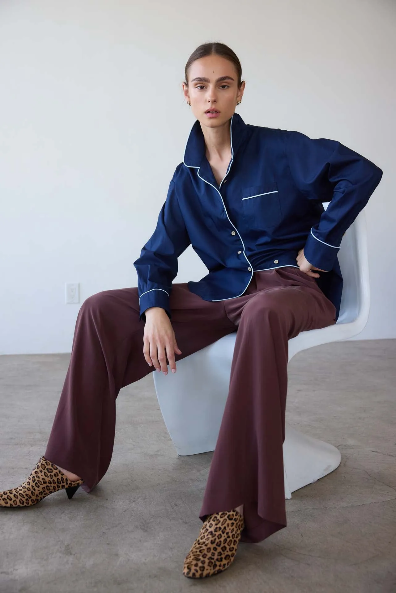 The Lounge Pant in Burgundy sold by Jamie Haller product image thumbnail 3