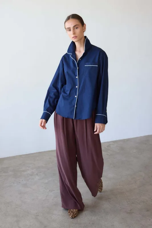 The Lounge Pant in Burgundy sold by Jamie Haller