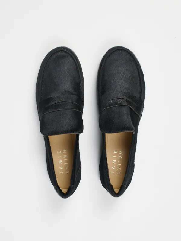 The Penny Loafer in Ponyhair Black sold by Jamie Haller
