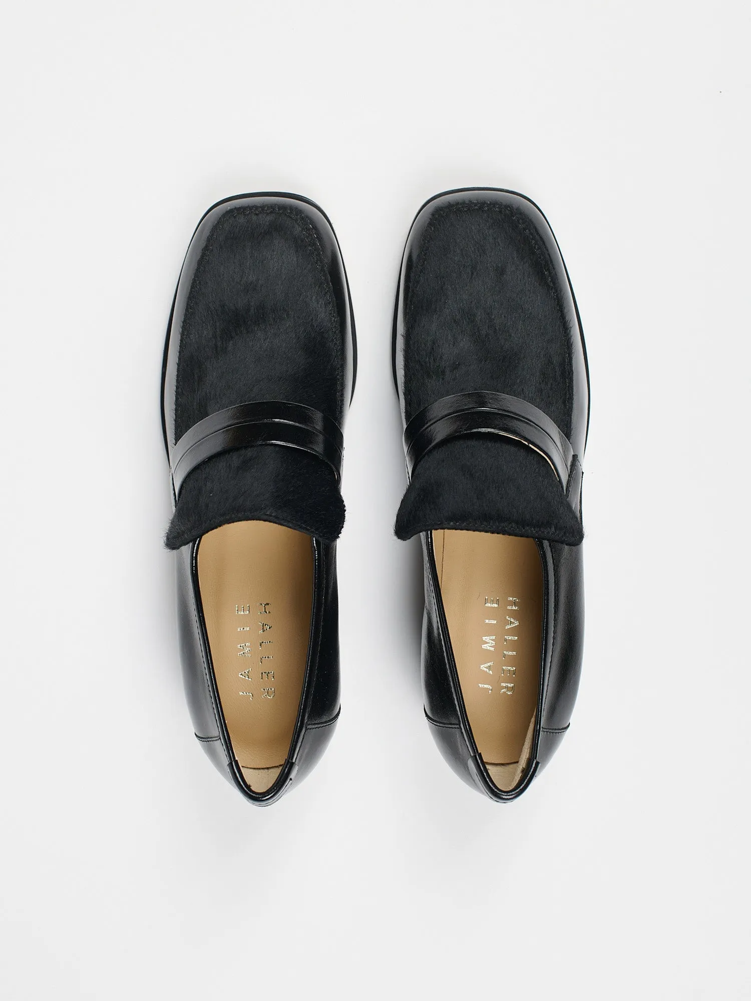 The Mod Loafer in Ponyhair Black sold by Jamie Haller