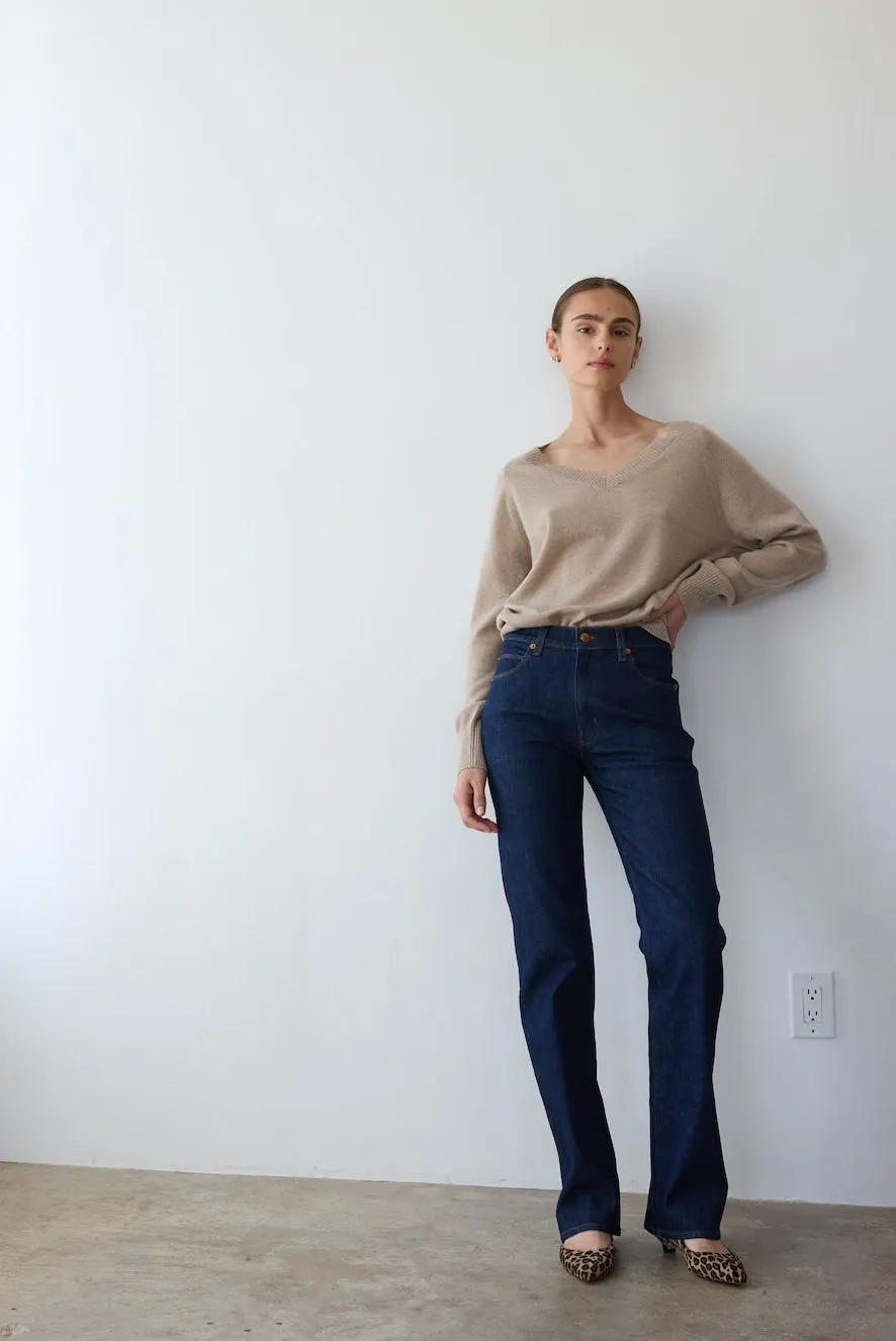 The V Fave Cashmere Sweater in Oatmeal sold by Jamie Haller product image thumbnail 3