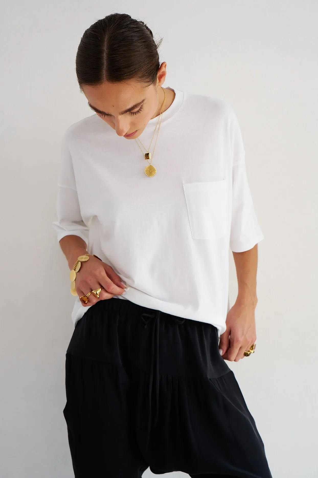 The Boxy Tee in White sold by Jamie Haller product image thumbnail 3