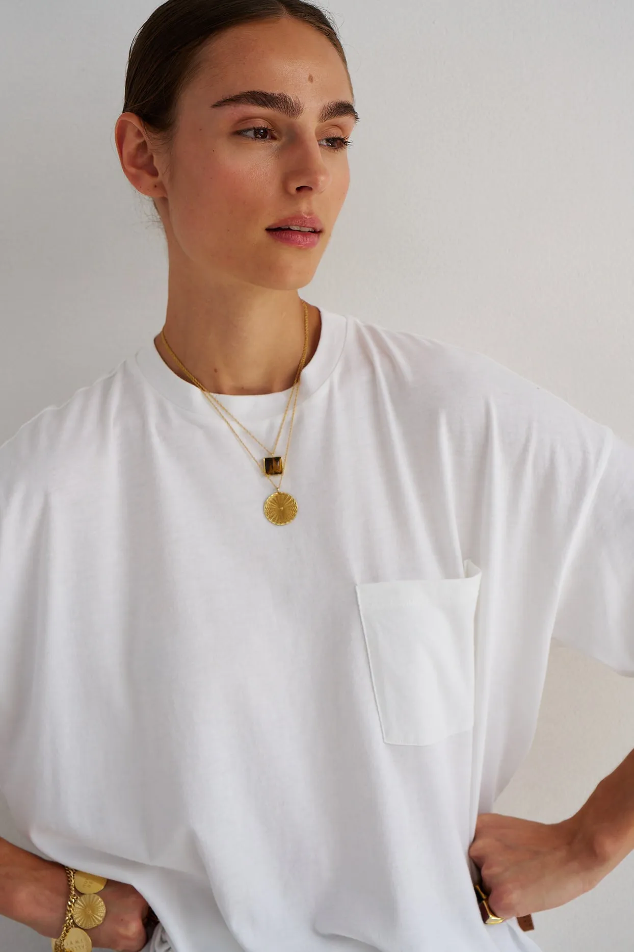 The Boxy Tee in White sold by Jamie Haller product image thumbnail 2