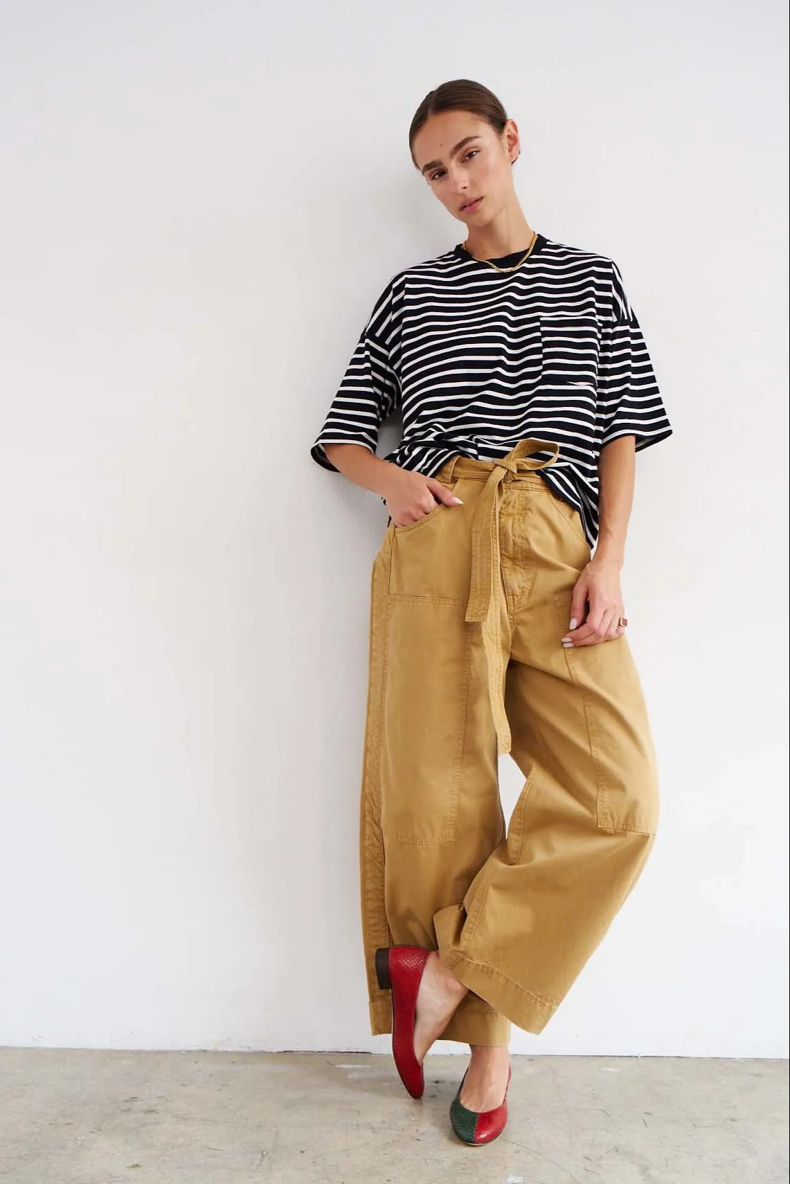 The Boxy Tee in Black White Stripe sold by Jamie Haller product image thumbnail 2