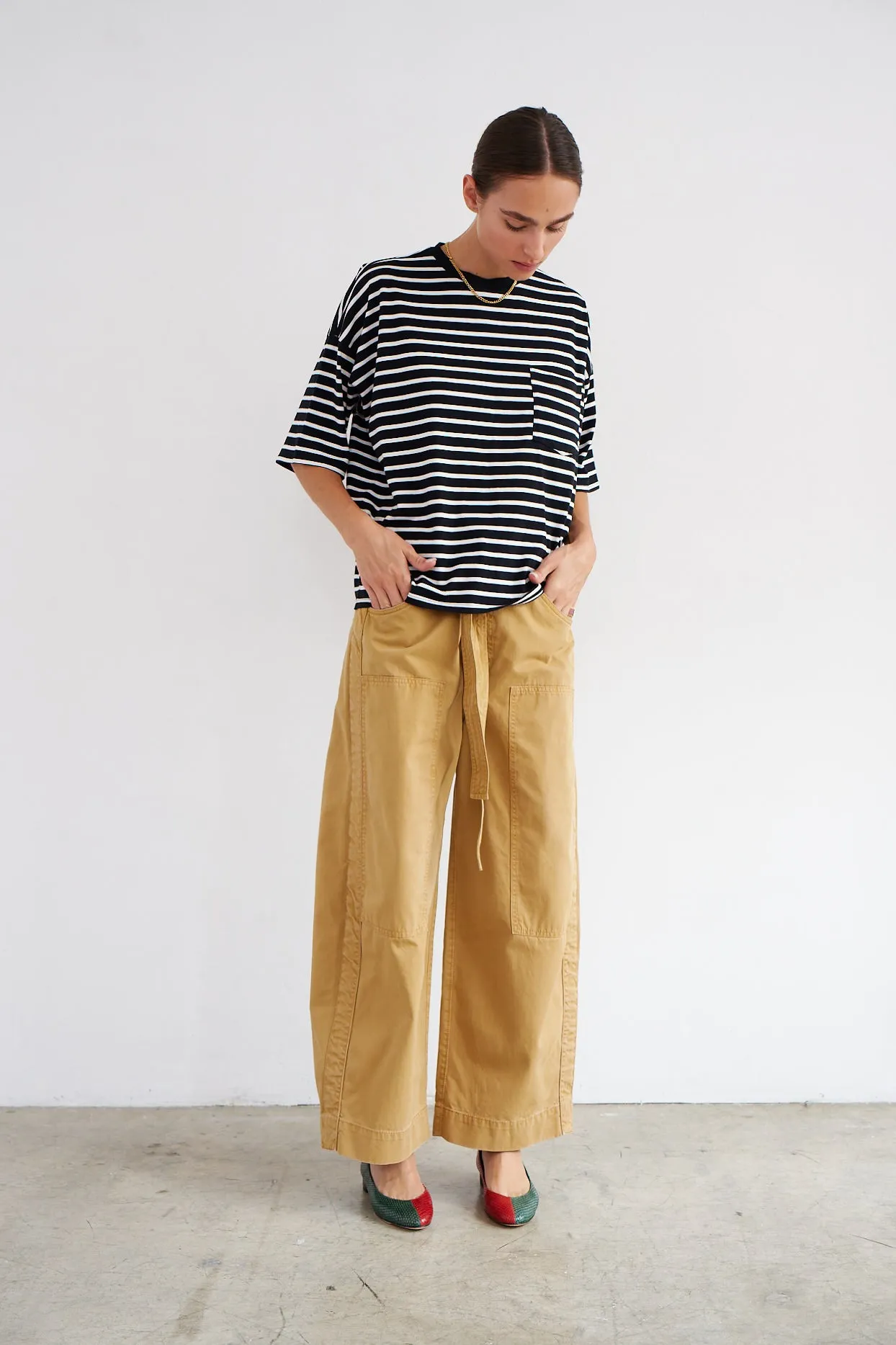 The Boxy Tee in Black White Stripe sold by Jamie Haller product image thumbnail 5