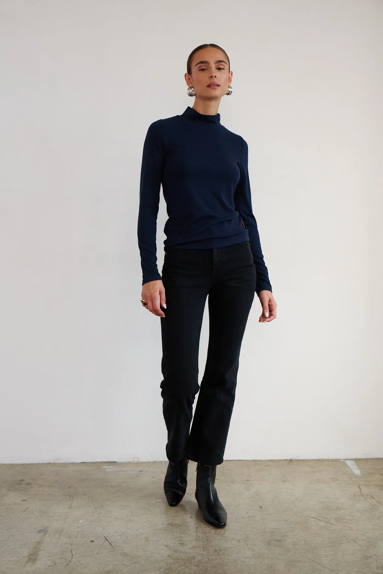 The Mock Neck in Navy sold by Jamie Haller product image thumbnail 5